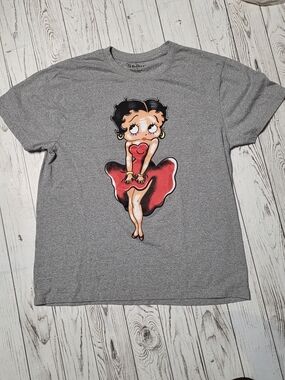 Betty Boop Gray Tee with Red Graphic Dress
